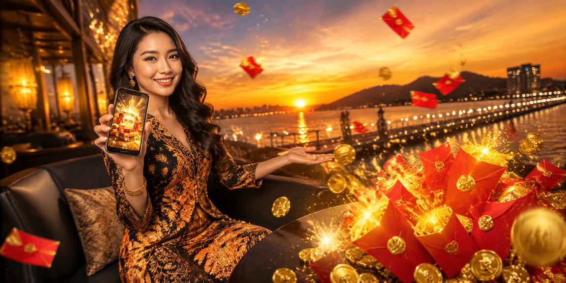 Bonus sampul merah aladdin888 dengan corak batik tempatan untuk pengguna Kota Kinabalu